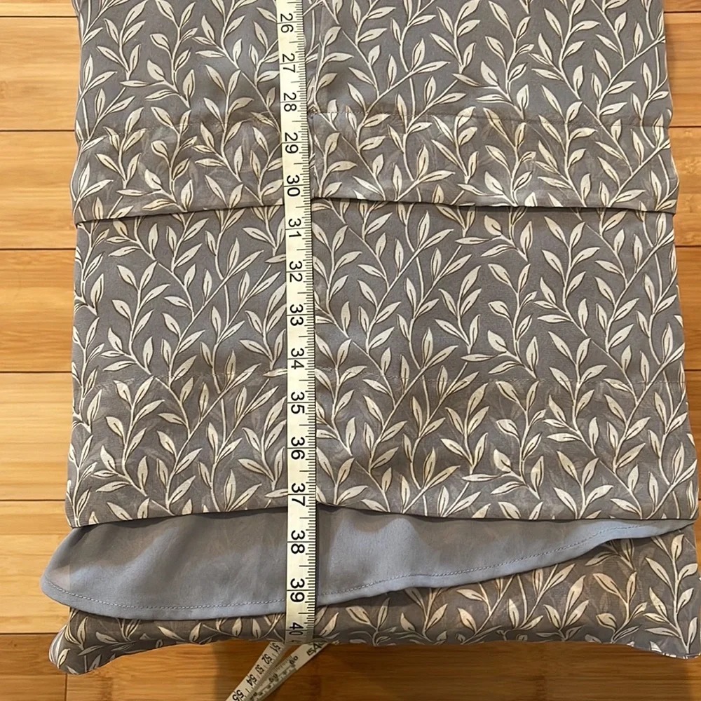 Madewell Sleeveless Button Front Leaf Print Shift Midi Dress Fully Lined Grey 2 - Picture 11 of 11